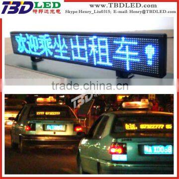 Factory supply best price led taxi roof display/moving message taxi roof sign/led car display