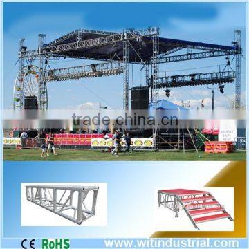 outdoor stage aluminum roof truss with PA tower