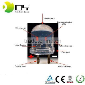 2016 Round Straw Hat 5mm Led Diode Emitting Red/pink/green/yellow/blue Color