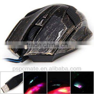 Human Engineering Design 6 Buttons Professionable Electricity Competitive Gaming Mouse with Cool Light