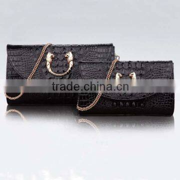 Newest Fashion pu Leather Luxury Women Bag With Metal Chain