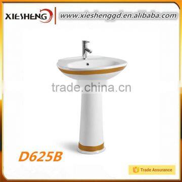 Popular Bathroom sanitary ware pedestal basin china manufacturer ceramic stand floor sink