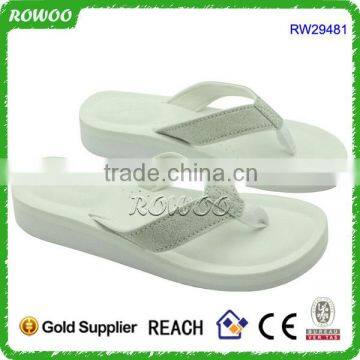 White Breathable Embossed Women EVA flip flop slippers,beach walk slipper,beach slipper