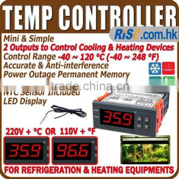 Relay 110V F 220V C Aquarium Digital Temperature Temp Controller Thermostat