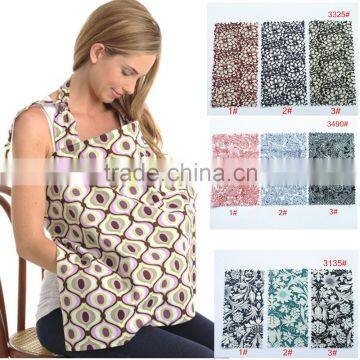 Lower moq new arrival print 100% cotton baby nursing cover