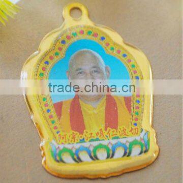 dome epoxy metal religious badge