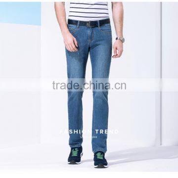 Men Wash Straight Leisure Jeans Waist Trousers in the Classic Men Jeans Quality Choice photo-2