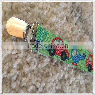 Wooden baby pacifier clip
