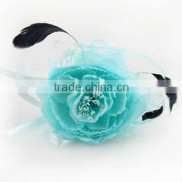 2013 New design wholesale DIY net yarn ribbon roses H-83