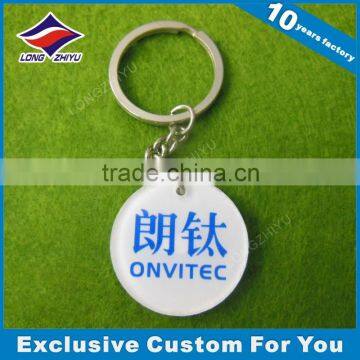 Sweet Heart Shape Acrylic Keychain Red Color Printing Acrylic Key Holder photo-2