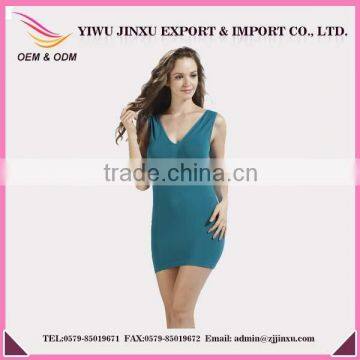 2015 OEM Wholesale Open Hot Sexy Girl Photo Evening Dress Ruffle Slimming Dress