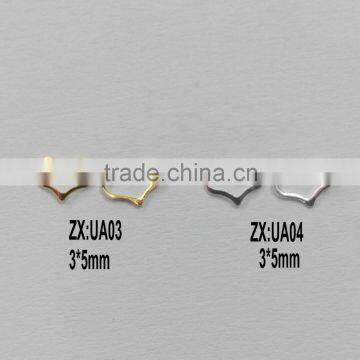 Hot Sell Mini Gold & Silver Nail Studs Arrow/heart/star/rhombus photo-3