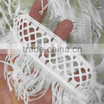 72yards Fringe Tassel Lace Venice Embroidered Applique Motif Trim wide:7.5cm