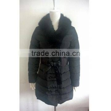 Russia women winter jacket 2014 with fur collar