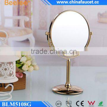 Professional Golden Brass Round Decorative Smart Magnifying Mirror photo-4