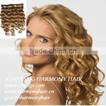 QUALITY REMY blonde curly remy weft hair