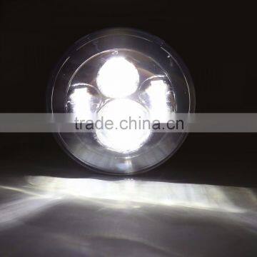 7" LED Headlight For Harley Daviddson Motorcycle Black Chrome Projector Daymaker HID LED Light Bulb JK Wrangler LED Headlamp photo-6