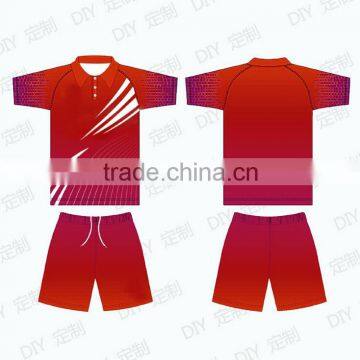 custom polo collar design maroon soccer sets wholesale