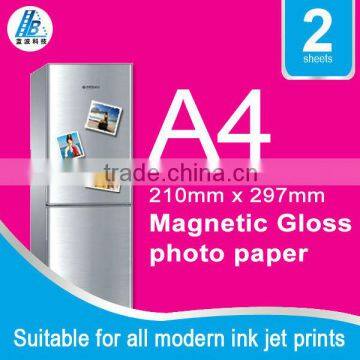 A4 Inkjet Magnetic Photo Paper 2 Sheet Glossy