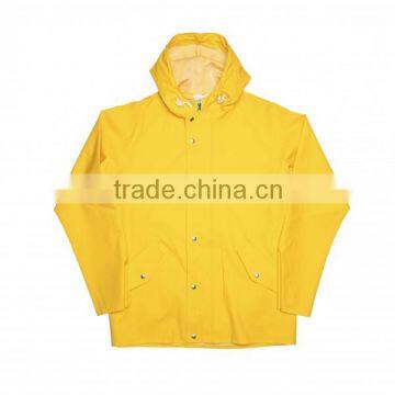 yellow polyester +PVC coating lovely waterproof rain coat for kid