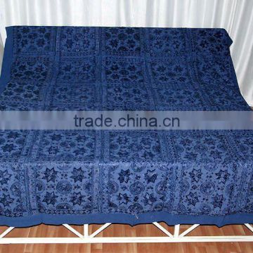 Indian Mirror-work, Thread-work, Embroidery Hand-work BedSpreads Bed Sheets directly from Wholesalers