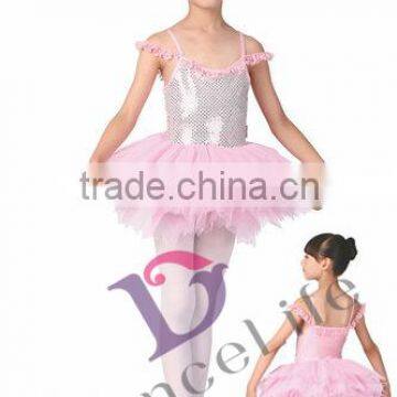 C2236 Girls Princess Ballet Tutu Dress, Kids Tutus Shiny Top Performance Ballet Tutu Ballet Dance Costumes photo-4
