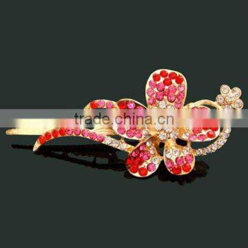 2012 Fashion flower design metal hair clip,hair claw clip