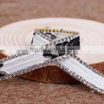 China Manufacture Sale Rhinestone Mesh Ribbon/Chian With Hotfix Glue photo-4