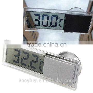 Suction On Windscreen Auto Rear View Mirror Digital Car Thermometer