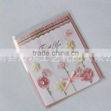 2014 hot sale Handmade greeting card with flower