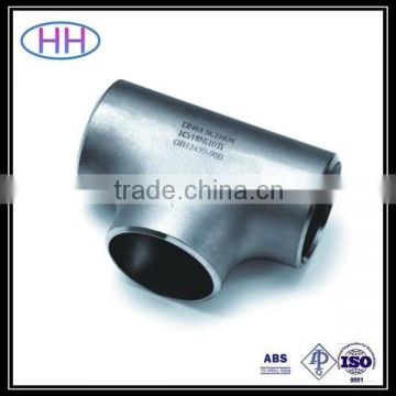 China supplier ss304/316l butt welding pipe tee