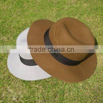 High Quality Bulk Sale Uniqe Design 100% Wool Felt Mens Women Long Brim Fedora Hat Wholesale photo-5
