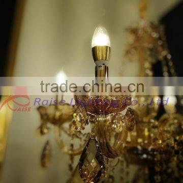 Amber Crystal Chandelier Light photo-3