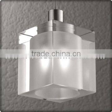 UL CUL Listed Nickel Finish Modern Glass Pendant Lamp For Hotel C40499