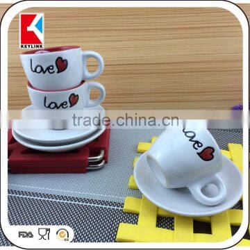 china factory valentine heart ceramic tea cup and saucer set