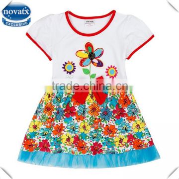 (H6108Y) 2-6y girls casual dresses nova baby clothing kids girl wear summer embroidery frocks designs