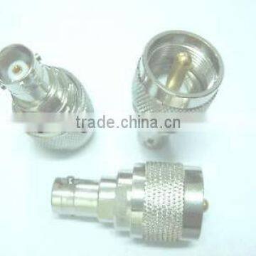 UHF male to BNC female coaxial connector adapter