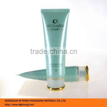 colored glossy plastic cosetic cream tube