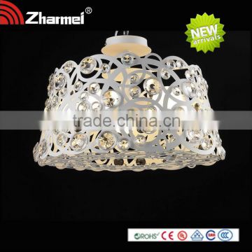 Modern Crystal Decorative White Ceiling Lamp For Living Room