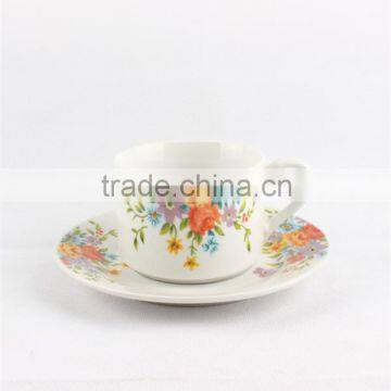 Ceramic cup and saucer set cup and saucer flower pot