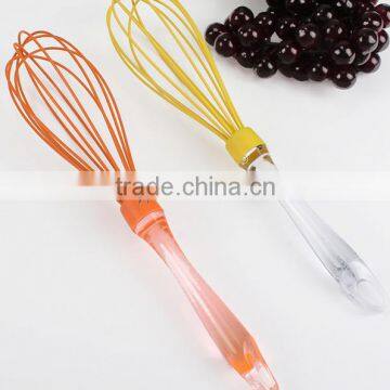 Silicone Traditiona Hand Whisk Stirrer Mixer Rotate Egg Beater Kitchen Tool New photo-2