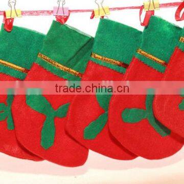 Christmas sock shape bag for candy package