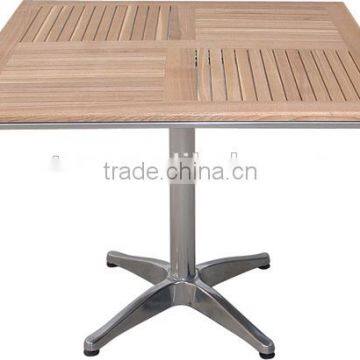 Comfortable aluminum wooden dining table coffe table