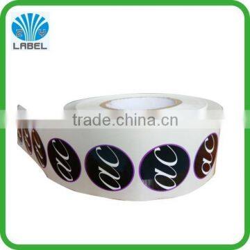 Fancy custom round adhesive label sticker, custom logo private label sticker