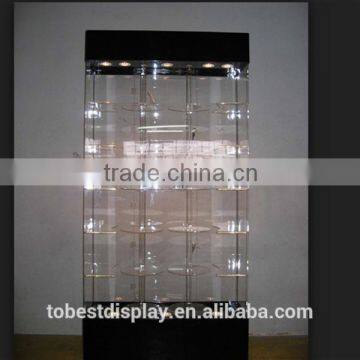 6 tiers LED rotating elegant design watch display showcase/watch display cabinet/acrylic watch display stand