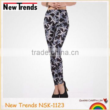 Dark colors mix stars print leggings