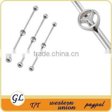 Fancy stainless steel wholesale jewelry surgical steel fashion fake industrial piercing jewelry