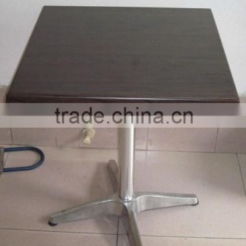 restaurant furniture simple square dining coffee table aluminum leg table YT45