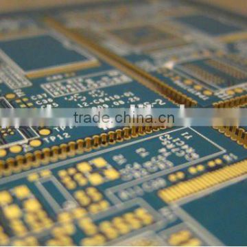 6-layer half plated holes ENIG blue ink PCB