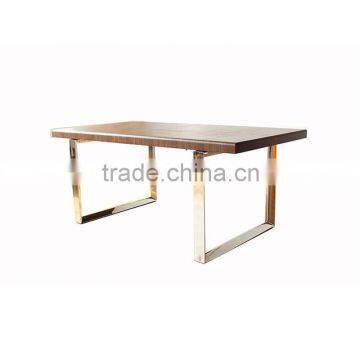 Italy wood table with metal leg/Any home furniture living room dining table